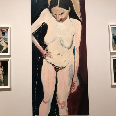 Chantal Joffe painting in the 'From Life' exhibition at Royal Academy of Art